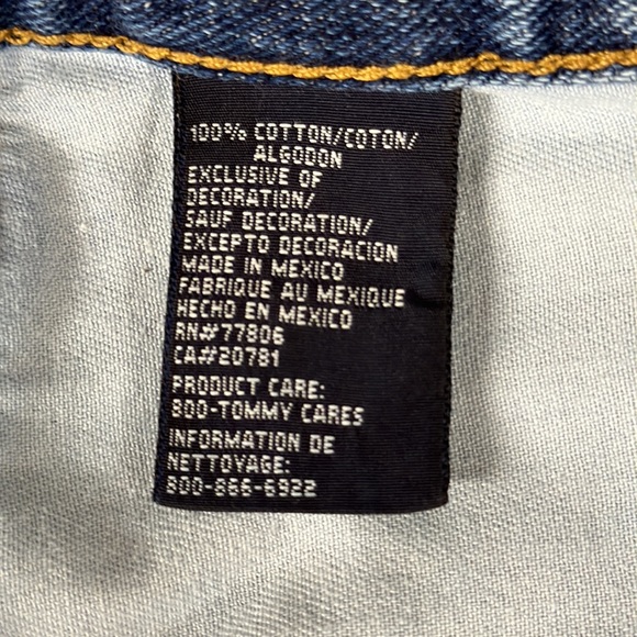 Vintage 90s Tommy Hilfiger Classic Blue Denim Men's Boot Cut Jeans 36" x 32" - Picture 6 of 7